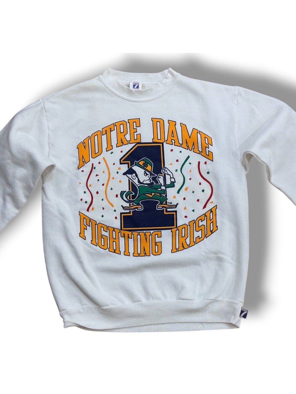 Vintage 90s Notre Dame Fighting Irish Logo 7 Crewneck Sweatshirt USA Sz L Men’s